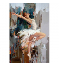 Tableau décoratif - danse classique peinture - 80 x 120 cm