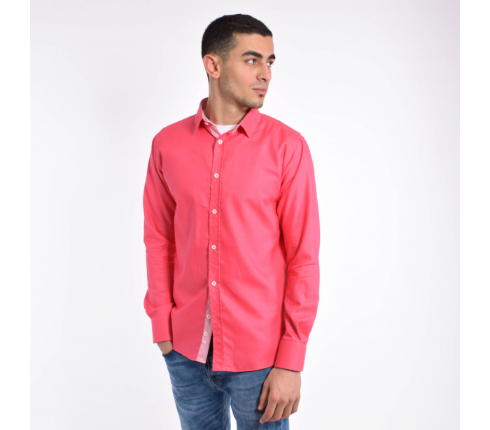 Rose Chemise Fushia Homme Casual CxtdBsrhQ