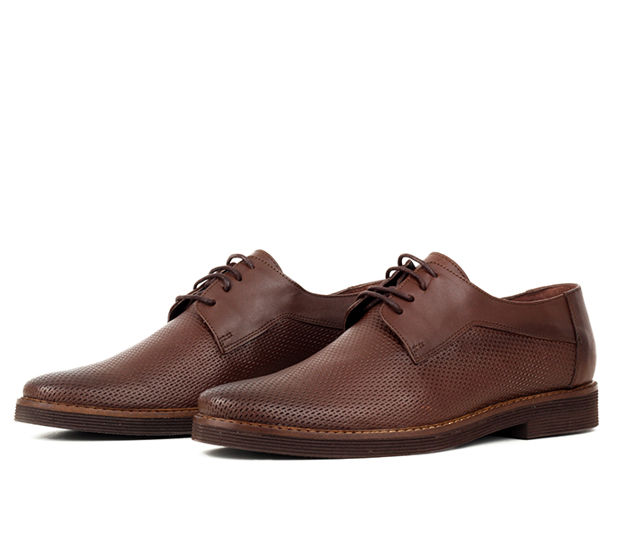 Chaussures En Cuir Marron Vongo Tn